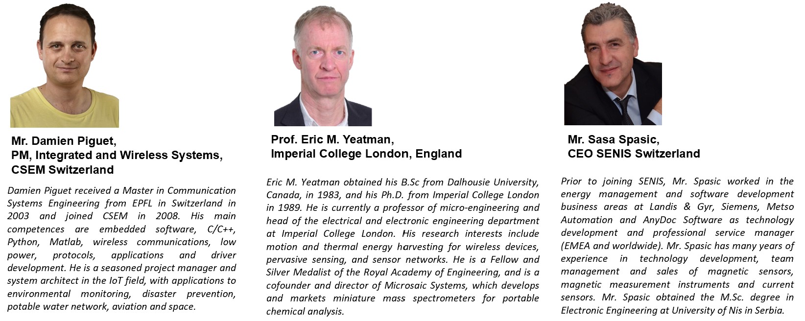 Ampwise Consortium CSEM, Imperial College of London and SENIS